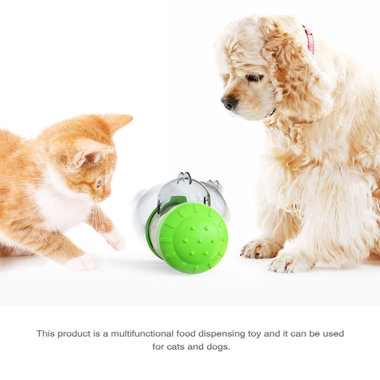 Pet Swing Bear Food Leakage Balance Car Toy Pet Supplies, Yellow White, Green White, Blue White, Black White, Pink  White