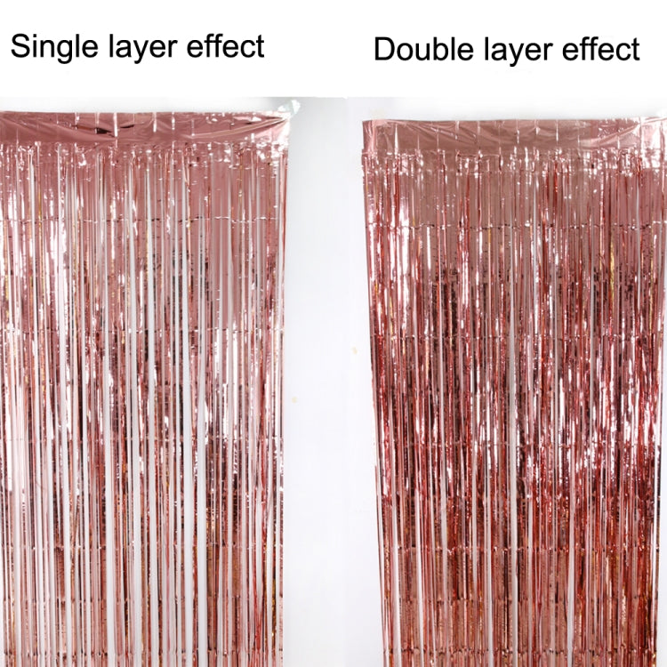 5 PCS 1 x 2m  Light Rain Silk Curtain Holiday Party Decoration Photo Background Wall Decoration, Golden, Red, Blue, Green, Rose Red, Light Pink, Light Blue, Silver, Rose Gold