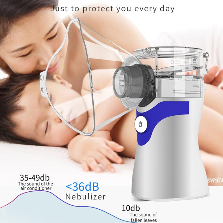 YMK-W6 Children Adult Ultrasonic Portable Micro-Mesh Atomizer Household Handheld Two-Speed Adjustable Compression Atomizer, YMK-W6(Blue), YMK-W6(Gray), YMK-W6(Green)