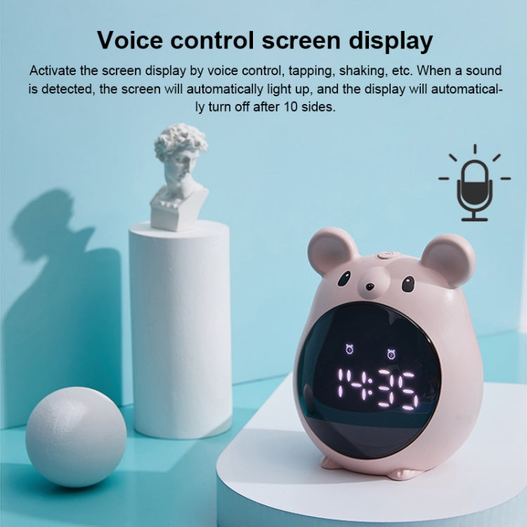 Elf Mouse Alarm Clock Countdown Learning Time Management Student And Child Cartoon Clock, Blue, Pink