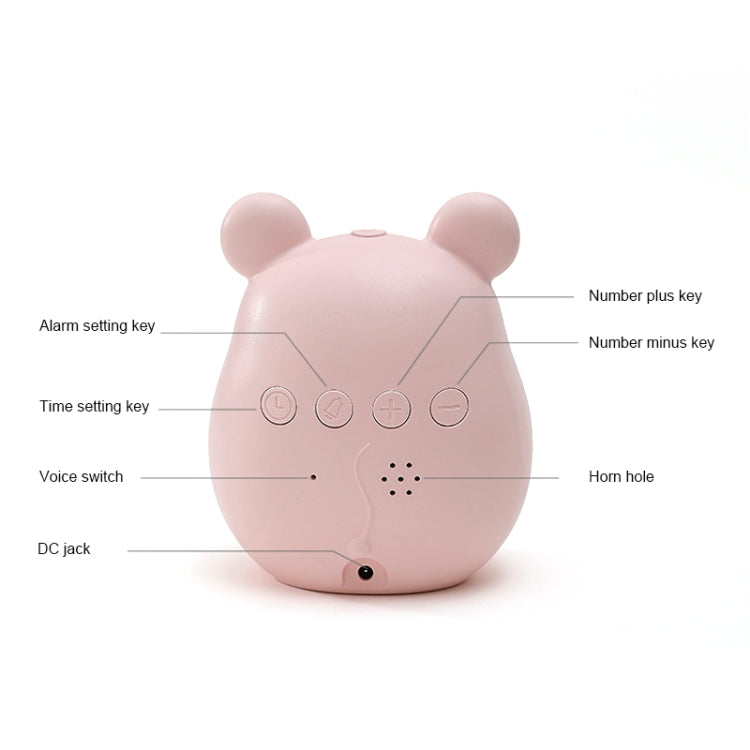 Elf Mouse Alarm Clock Countdown Learning Time Management Student And Child Cartoon Clock, Blue, Pink