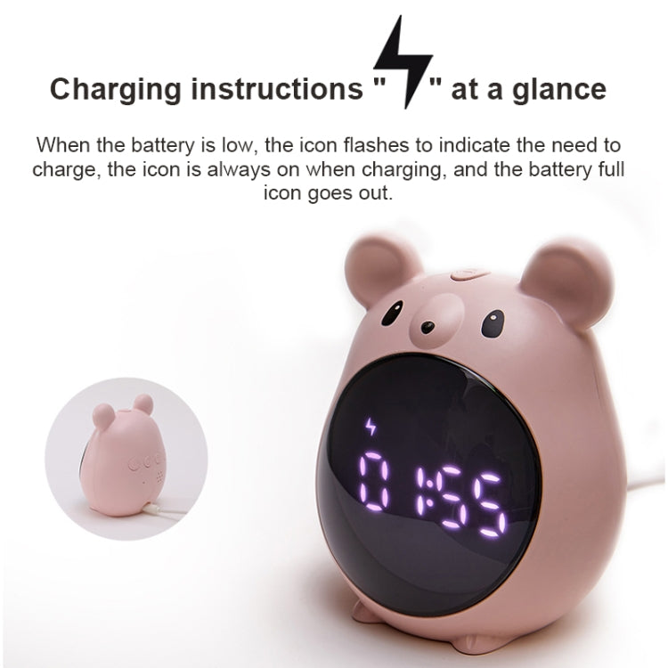 Elf Mouse Alarm Clock Countdown Learning Time Management Student And Child Cartoon Clock, Blue, Pink