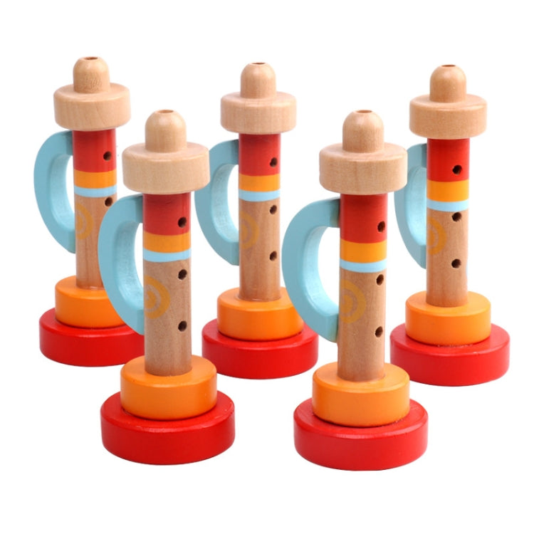 2 PCS Children Educational Early Education Wooden Horn Whistle Music Toy, 2 PCS Horn Whistle Music Toy