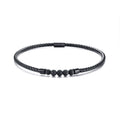 NC441 Stainless Steel Magnet Clasp Lava Stone Leather Collar Necklace, NC441