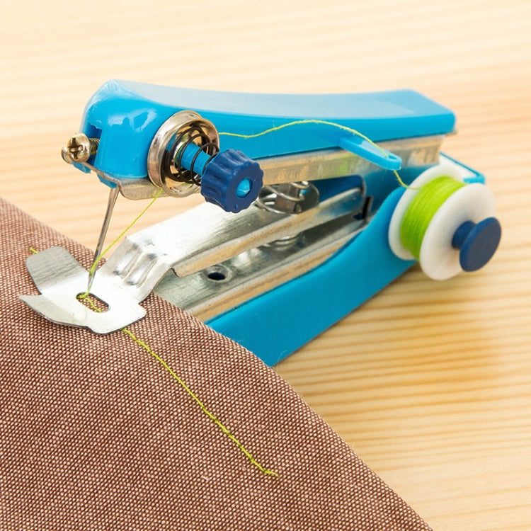 Portable Mini Small Handheld Sewing Machine Household Multifunctional Pocket Manual Micro Tailoring Machine, Random Color Delivery