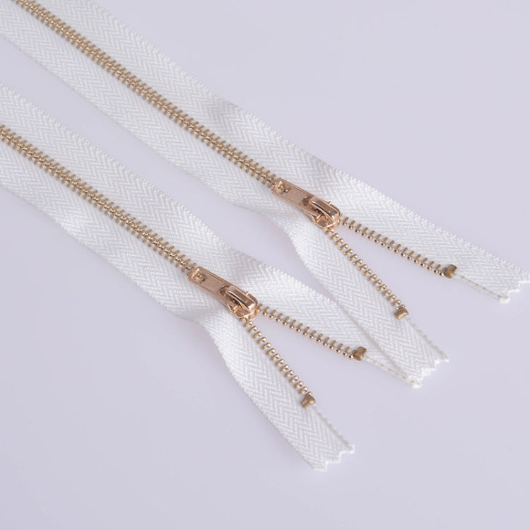 100 PCS No.3 Metal Copper Zipper Pants Placket Zipper, 30cm