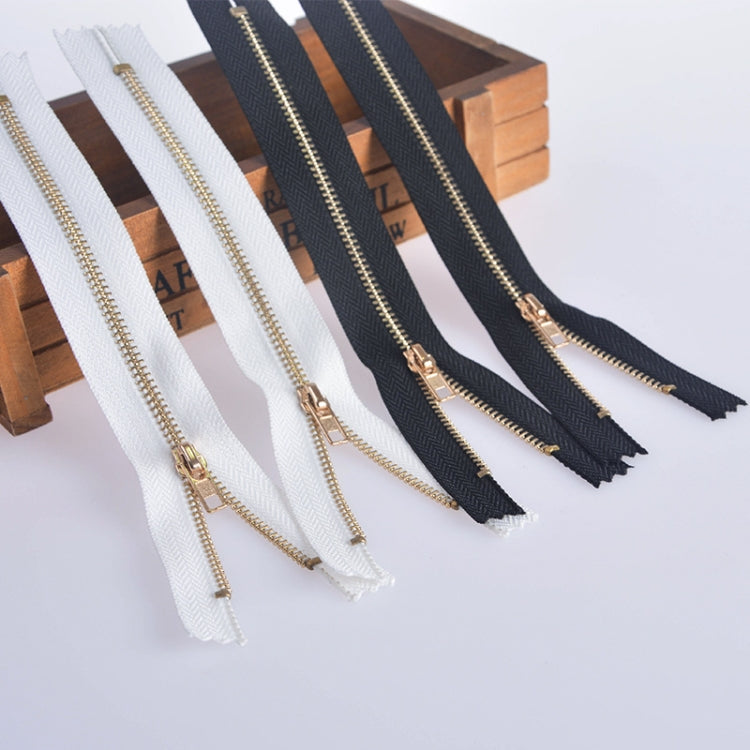 100 PCS No.3 Metal Copper Zipper Pants Placket Zipper, 30cm