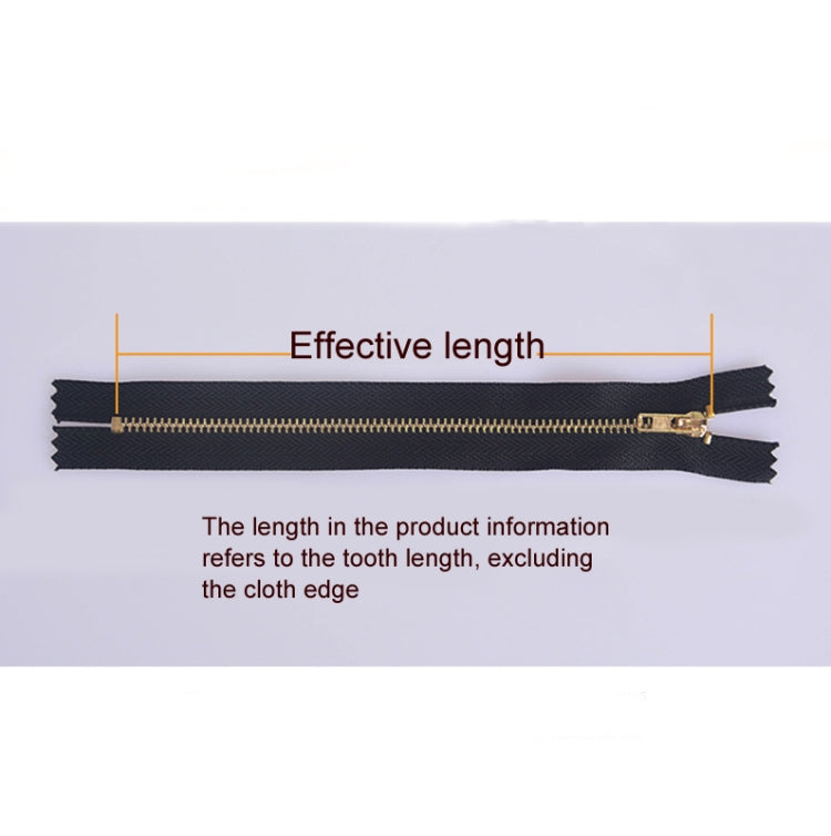 100 PCS No.3 Metal Copper Zipper Pants Placket Zipper, 30cm