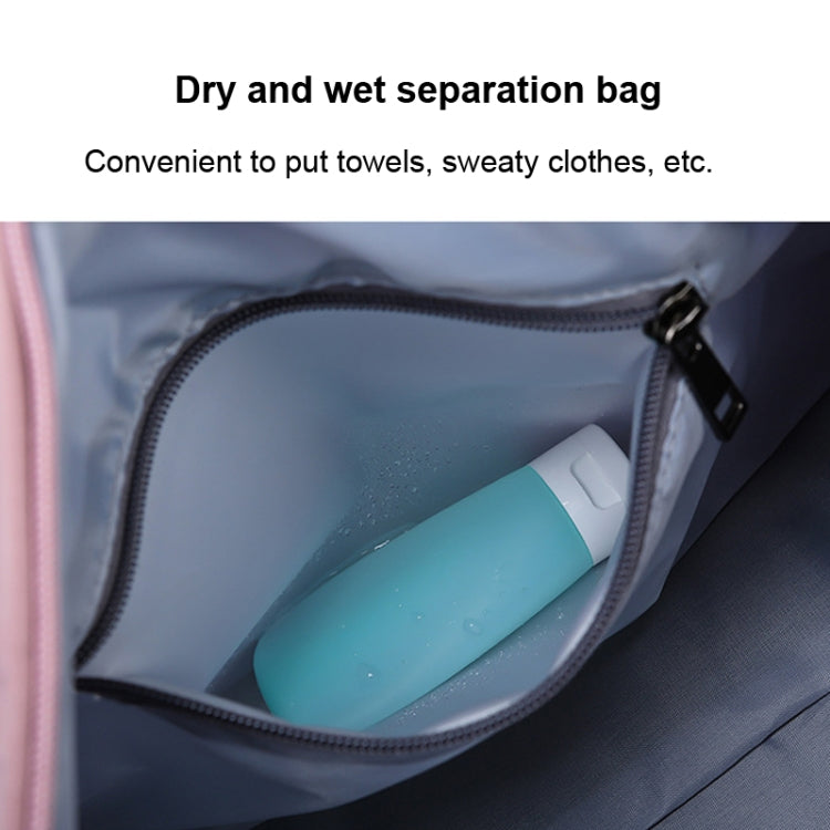 Female Dry And Wet Separation Sports Gym Bag Handbag Duffel Bag Short Distance Light Swimming Bag, Light Pink, Deep Pink, Black, Light Blue