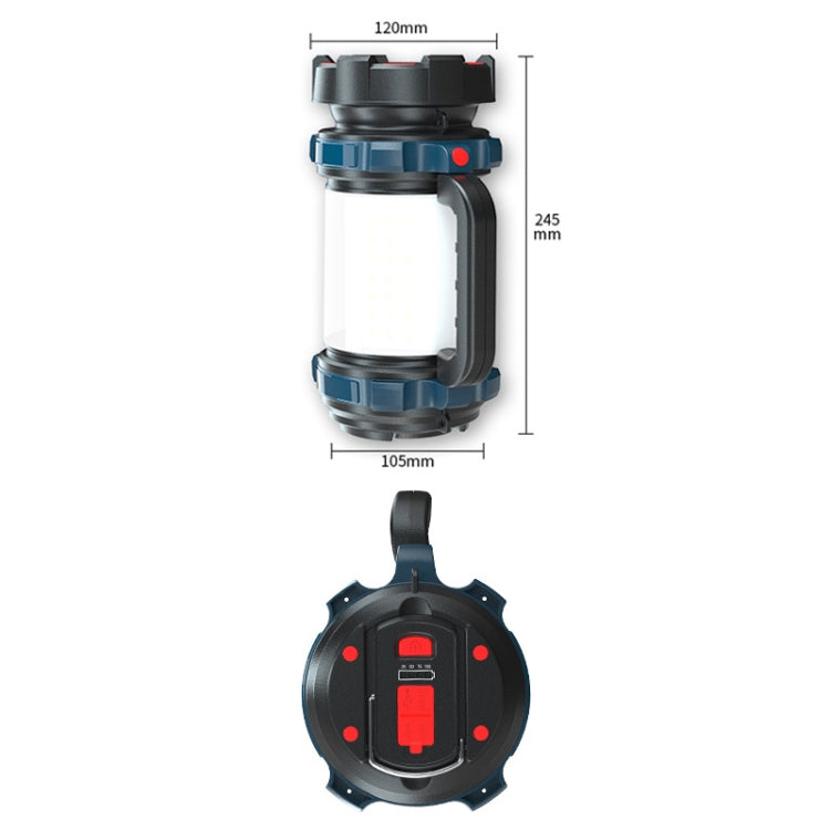 LED Mountaineering Waterproof Patrol USB Charging Flashlight with Power Bank Function, 2400mAh, 4800mAh