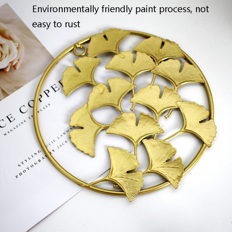 Home Living Room Iron Art Wall Hanging Gold Three-Dimensional Leaf Wall Hanging Decorative Painting, A, B, C, D, E, F