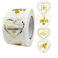 Transparent Hot Stamping Heart-shaped Sticker Thank You Gift Decoration Sticker, Thank You Gift Sticker