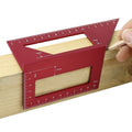 Woodworking T-Shaped Marking Gauge Multi-Function Square Aluminum Alloy Scribe, Dark Blue, Red