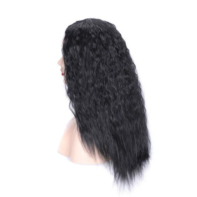 Matte Realistic Corn Perm Long Curly Hair Woolen Volume Wig Headgear, Black, Black Gradient Deep Purple, Black Gradient Dark Milky Gray, Black Gradient Milky Gray, Black Gradient Light Milky Gray, Black Gradient Sapphire Blue, Light Brown              ...