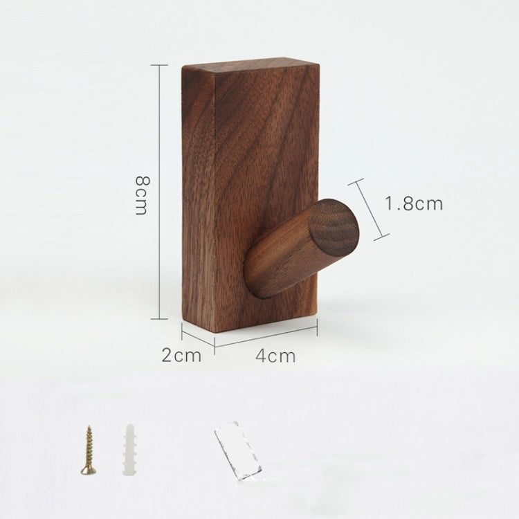 Solid Wood Punch-Free Entrance Behind The Door On The Wall Sticky Hook Clothes Hook Beech Wood, Beech Wood, Oak, Black Walnut