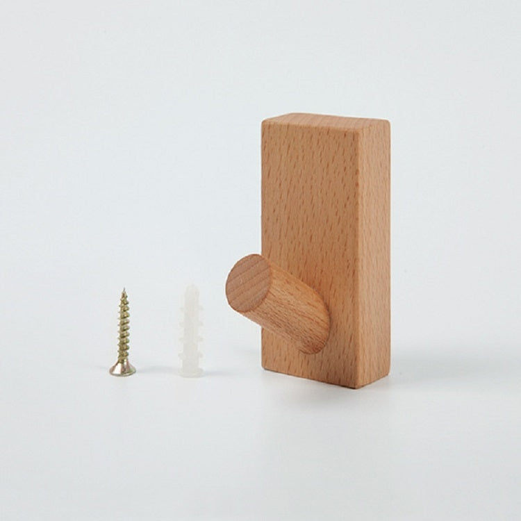 Solid Wood Punch-Free Entrance Behind The Door On The Wall Sticky Hook Clothes Hook Beech Wood, Beech Wood, Oak, Black Walnut