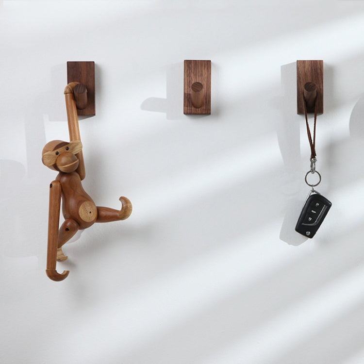 Solid Wood Punch-Free Entrance Behind The Door On The Wall Sticky Hook Clothes Hook Beech Wood, Beech Wood, Oak, Black Walnut