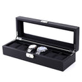 Woven Pattern PU Leather Watch Box Jewelry Storage Display Box, 6 Bits, 12 Bits
