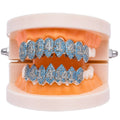 Halloween Vampire 8 Zircon Hip Hop Braces, Platinum Suit, Gold Suit, Platinum Upper Teeth, Platinum Lower Teeth, Gold Upper Teeth, Gold Lower Teeth
