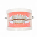 Halloween Accessories Micro-Inlaid Zircon Hip-Hop Braces, Gold Suit, Silver Suit, Gold Upper Teeth, Gold Lower Teeth, Silver Upper Teeth, Silver Lower Teeth
