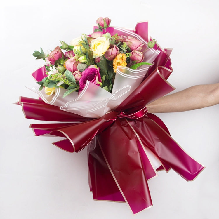 20 Sheets / Pack Phnom Penh Flower Matte Paper Flower Wrapping Paper Bouquet Jelly Film Waterproof Gift Wrapping Paper 58x58cm, Colour: Black, Black, White, Goose Yellow, Pink, Grey, Red Pear, Clearance bBlue, Khaki, Lotus Color, Rose Pink, Light Grey ...