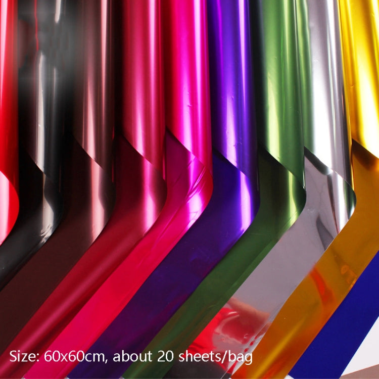 Matte Platinum Paper Flower Wrapping Paper OPP Material Bouquet Wrapping Paper, Army Green, Breown, Royal Blue, Wine Red, Rose Red, Red, Golden, Deep Purple, Silver, Black, Medium Purple, Cement Gray, Moonlight Blue, Natural Green