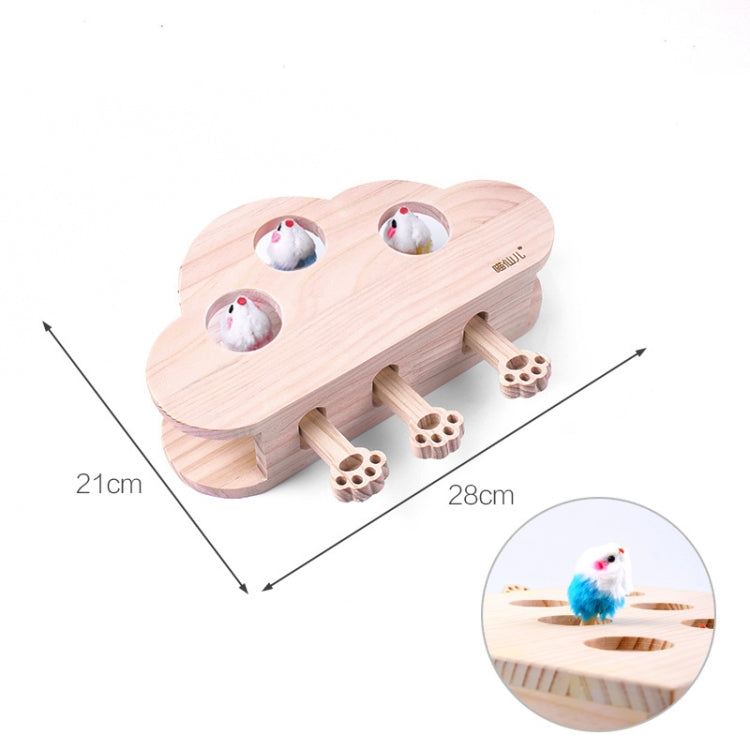 Hamster And Cat Toys Solid Wood Cat Supplies, Cloud Hairy Mouse