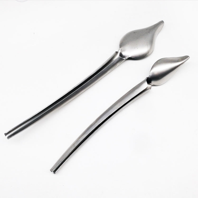 2 in 1 DIY Stainless Steel Chocolate Spoon Decorating Filter Spoon Set, 2 in 1
