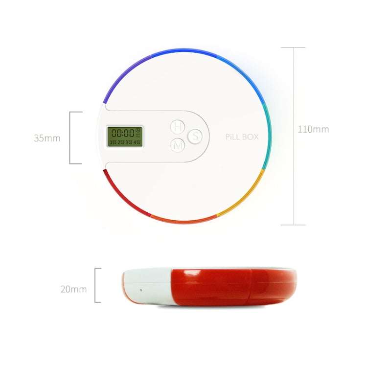 TF217 Portable Timing Reminder Dustproof Plastic Pill Box Pill Storage Box