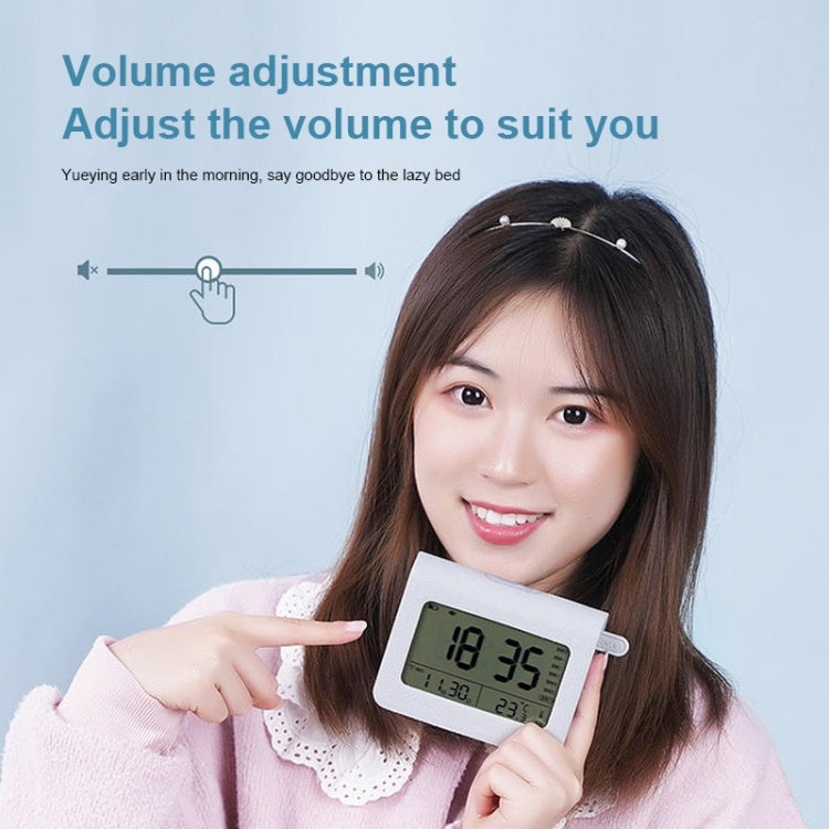 ZKLiLi Lazy Snooze Applet Alarm Clock Bedside Bluetooth Multifunctional Silent Digital Alarm Clock, Blue, Pink, Gray