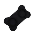 Pet Silicone Folding Bowl Mat Non-Slip & Bite Resistant Portable Feeding Bowl, Black, Gray