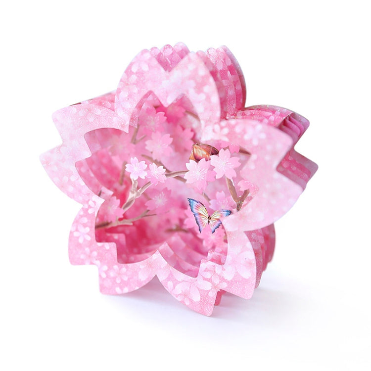 Valentine Day Greeting Card Cherry Blossom Butterfly Carving Box, Valentine Day Greeting Card