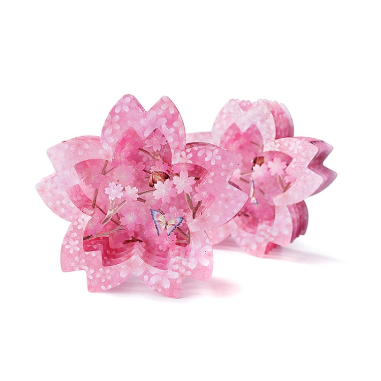 Valentine Day Greeting Card Cherry Blossom Butterfly Carving Box, Valentine Day Greeting Card