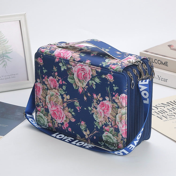 252 Holes Art Sketching Brush Colorful Lead Storage Large Capacity Portable Pencil Case, Blue, Pink, Green, Beige