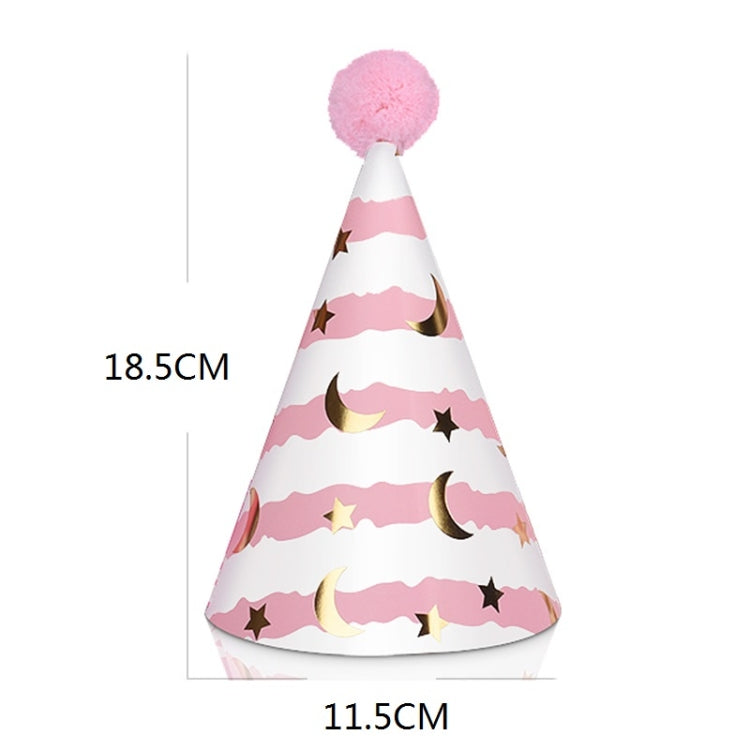 20 PCS Cute Children Bronzing Birthday Hats Cake Baking Decoration Party Hats, Cats, Unicorn, Wave Point, Daisy, Happy Birthday, Star & Moon Bronzing, Golden Ball Cap Happy Birthday, Golden Ball Cap 2 Monster, Golden Ball Cap Spaceman                  ...