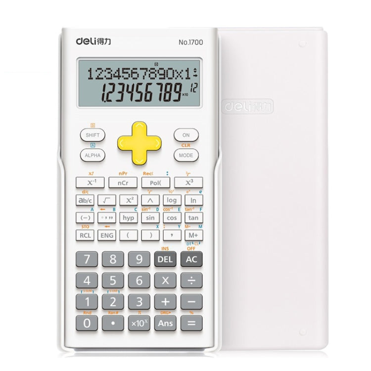 Deli 1700 Scientific Calculator Portable And Cute Student Calculator, White, Pink, Blue