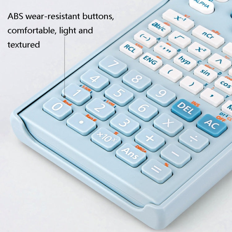 Deli 1700 Scientific Calculator Portable And Cute Student Calculator, White, Pink, Blue