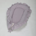 Lace Cotton Baby Uterus Bionic Bed Portable Newborn Bed Mat, Pink, Beige, Gray, Blue-green