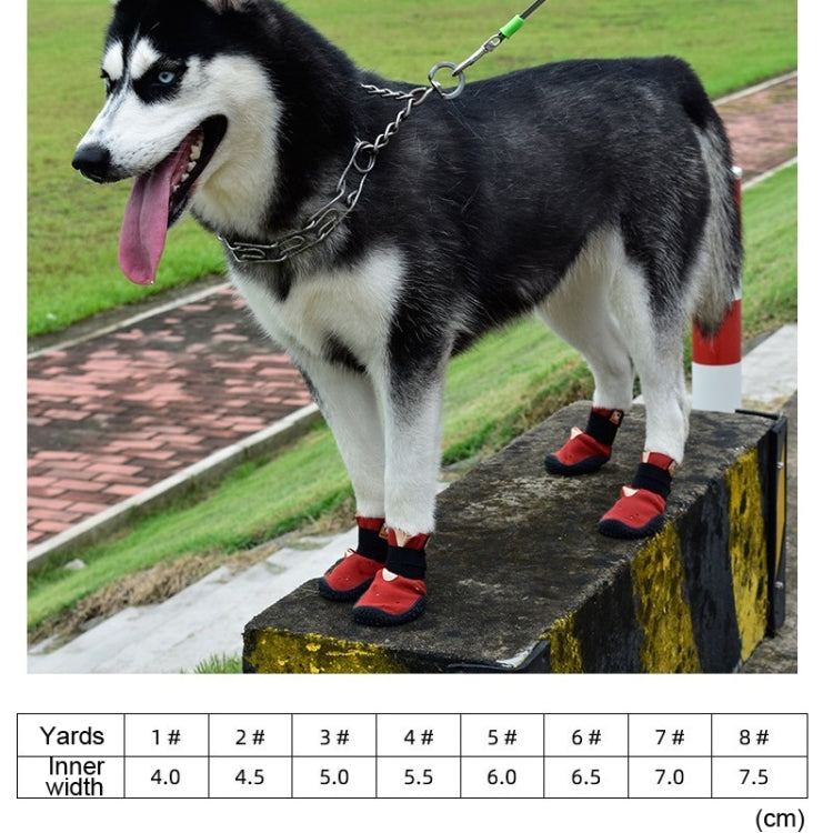 HCPET Non-Slip Wear-Resistant Pet Shoes Four Seasons Breathable Dog Shoes, 1, 2, 3, 4, 5, 6, 7, 8