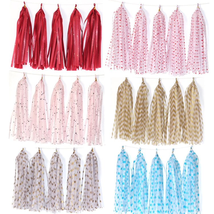 Color Polka Dot Paper Tassels Birthday Room Decoration Ribbon Garland, TM-001 Blue Dots, TM-002 Pink Dots, TM-003 Yellow Dot, TM-004 Purple Dot, TM-005 Golden Dot, TM-006 Silver Dot, TM-007 Green Dot, TX-008 Star Moon Pink, TX-009 Star Moon Beige      ...