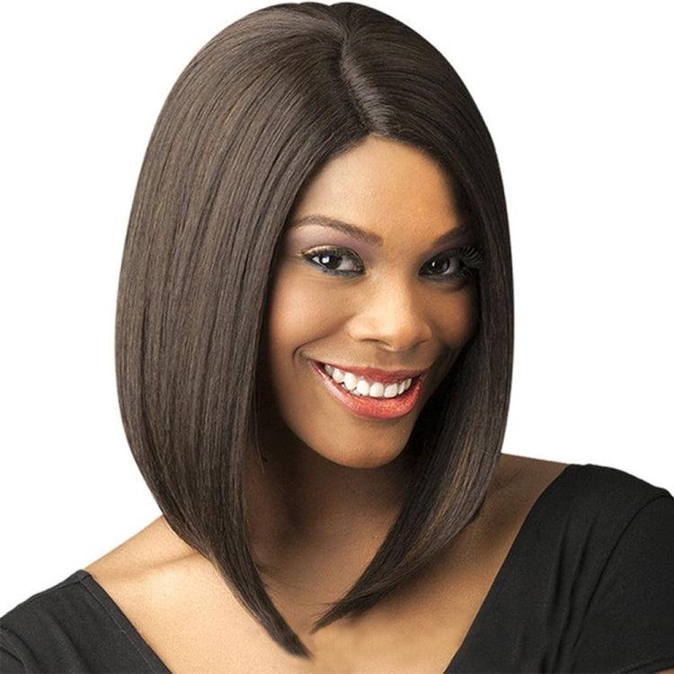 Ladies Short Hair Bobo Head Synthetic Hair Cover, Black, Red Wine, Light Brown, Dark Brown, Black Brown