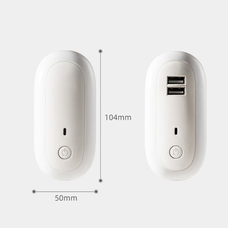 Remote Control Timer Dimming Night Light Bedroom Socket LED Wall Light, CN Plug, Dual-USB, Regular