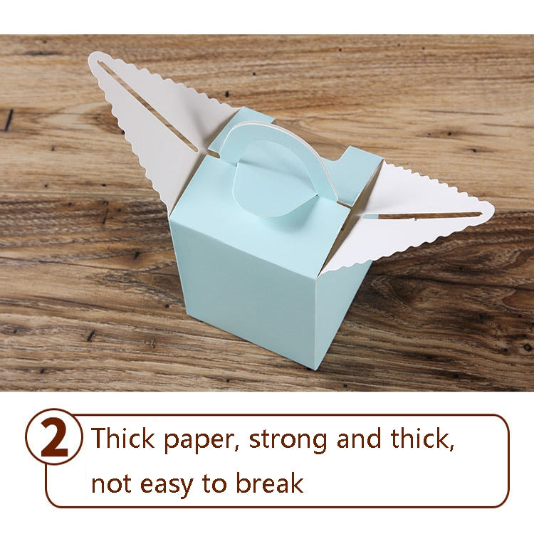 50 Pieces Muffin Cup Cake Box Portable Window Cake Packaging Box, Light Green, Pink, Light Blue, White
