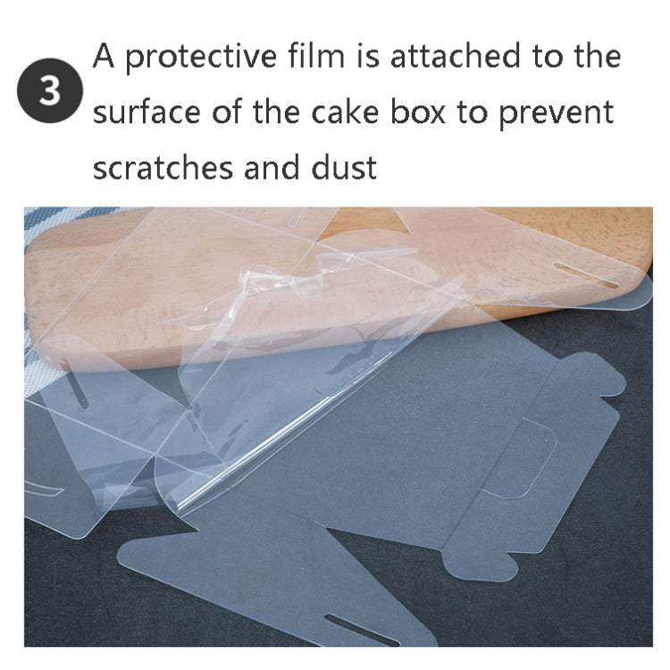 50 Pieces Portable Long Cake Roll Transparent Box Pastry Baking Packaging Box, Small Roll (13x8x10cm), Half Roll (16x9x9cm)
