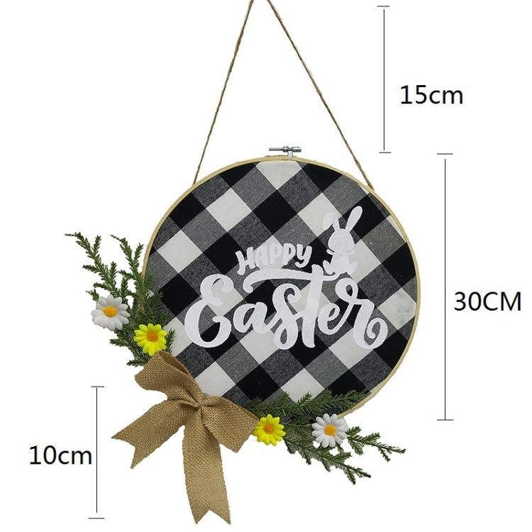 Home Decorations Easter Wreath Shooting Props Wreath Door Hanging, Brown Hello, Whiteboard Black Letter Welcome Sign, Dark Blue Welcome Wooden Sign, Dark Blue Easter Rabbit