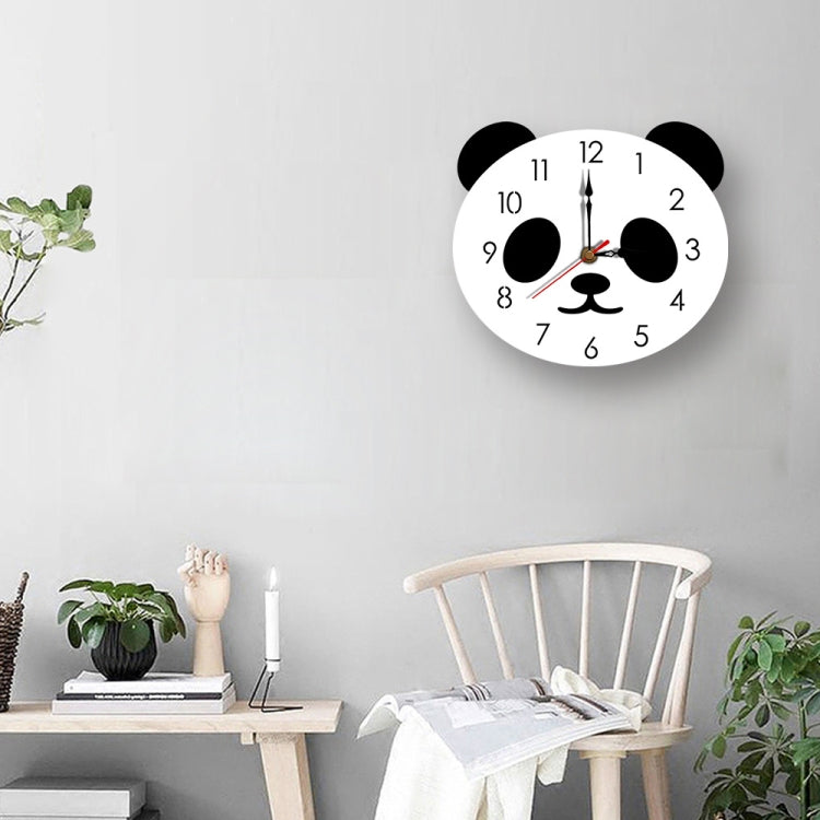 Cartoon Wall Clock Acrylic Clock Panda Simple Home Wall Clock, Panda Wall Clock