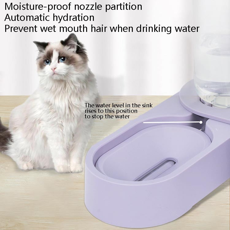 Pet Supplies Dog Cat Food Bowl Folding Rotating Double Bowl, Green Without Bowl, Purple Without Bowl, Pink Without Bowl, Gray Without Bowl, Green With Bowl, Purple With Bowl, Pink With Bowl, Gray With Bowl