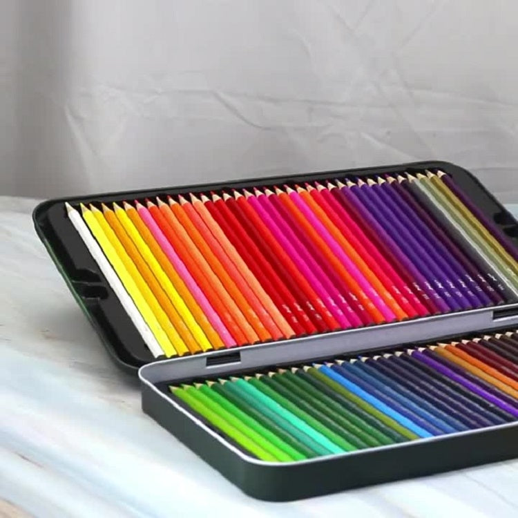 72-Color Tin Box Oily Drawing Color Pencils, 72-Color Pencils