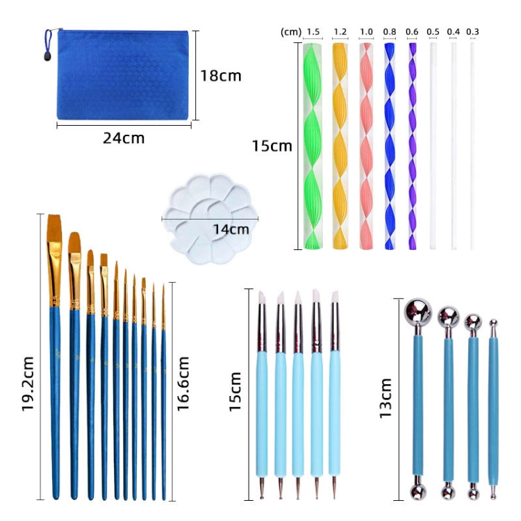 53 PCS Mandala Drawing Tool With Storage Bag, Drawing Tool