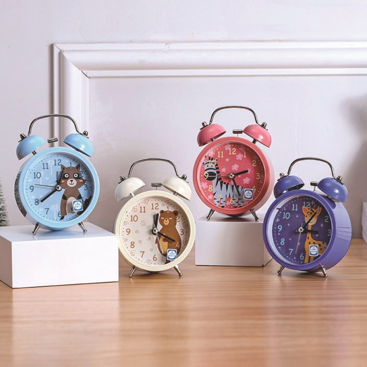 Cartoon Alarm Clock Ringing At The Bedside Of Students Metal Alarm Clock With Night Light, Color Random Deilvery, Cartoon Alarm Clock